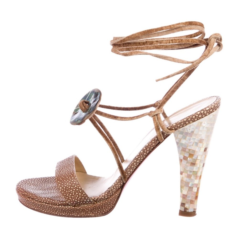 Emanuel Ungaro vintage mother of pearl shoes